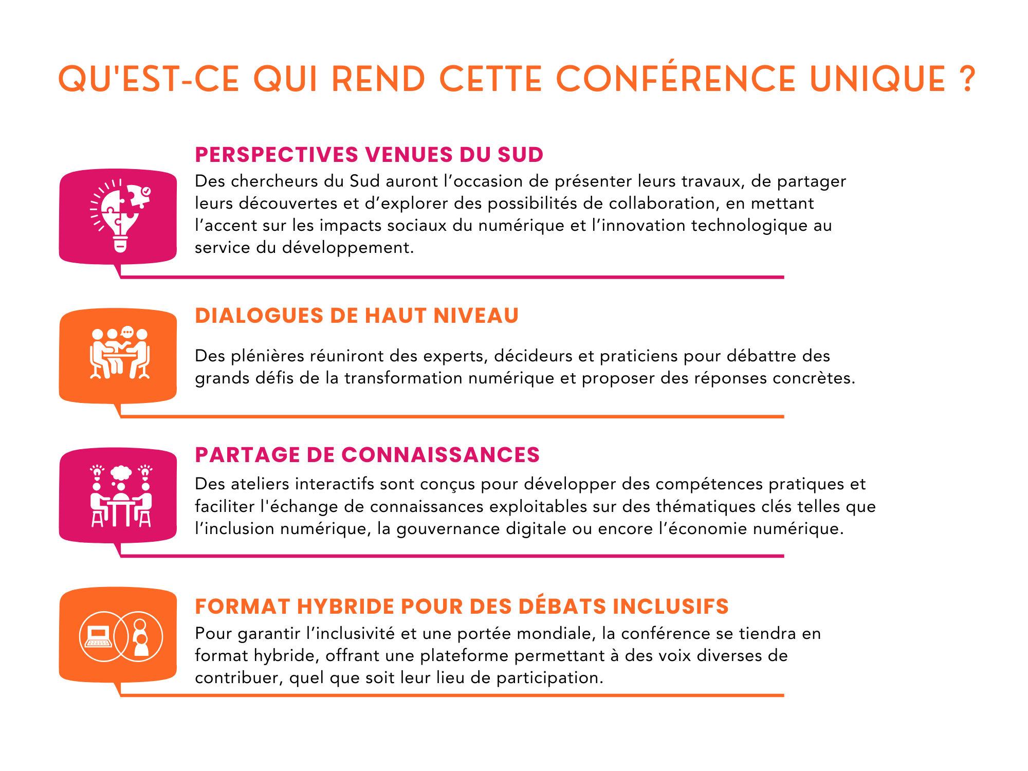 L'USP de la conférence